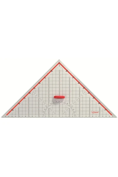 ASİL DOĞAN Geoderik Üçgen Cetvel 32 cm Ekstra Tutuculu Ölçekli ürün görseli 1