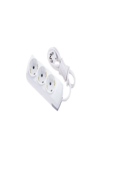 Kampüs Kırtasiyem TP-602 3'LÜ TOPRAKLI 5MT KABLOLU GRUP PRİZ ürün görseli 1