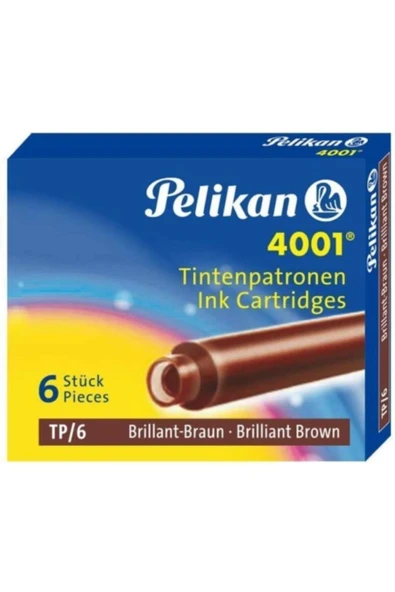 Pelikan Germany 4001 Dolmakalem Kartuşu Küçük Kahverengi (6 Lı Paket) Pl311928dkkahve ürün görseli 1