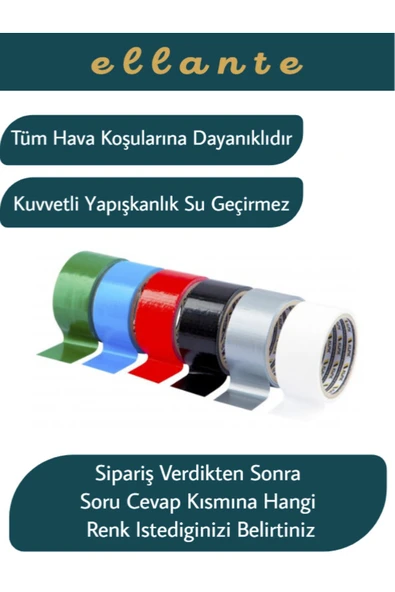 Kampüs Kırtasiyem Suya Dayanıklı Tamir Bandı Çadır Bant 48x10 Mt Yüksek Kalite Bant 1 Adet ürün görseli 1