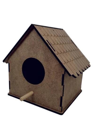 Kampus Kırtasiyem Ahşap Kuş Evi - Kuş Yuvası Boyanabilir Set Demonte olarak gönderilmektedir. ürün görseli 1
