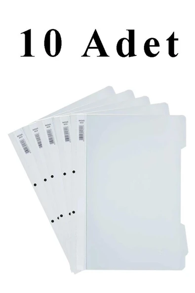 Gülpaş Kırtasiye 10 Adet A4 Beyaz Telli Dosya 1 Paket Ekonomik Kaliteli Telli Dosya Ofis Büro Okul ürün görseli 1