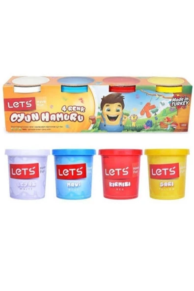 LET'S HAVE FUN 4'lü Büyük Boy Oyun Hamuru 4 Renk 460gr ürün görseli