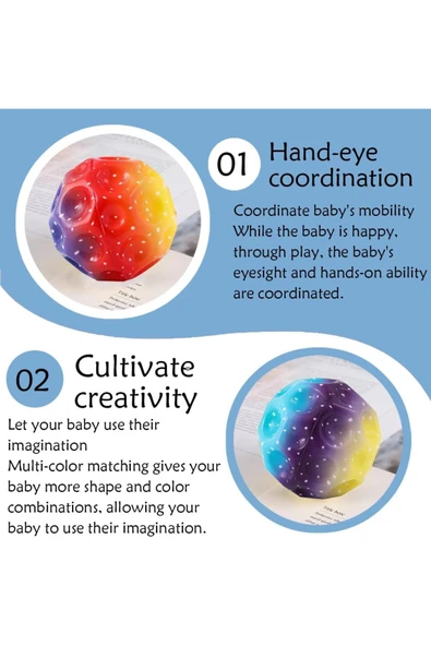 MİLKYADATOYS MİLKY ADA TOYS Bouncing Topu, kauçuktan zıplayan toplar, süper yüksek sıçrama Space Ball, Moon Ball - Resim 4