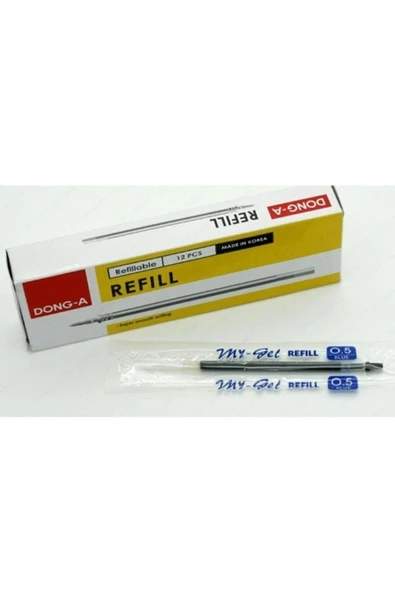 Donga Mygel My-gel Refill 0.5 Iğne Uçlu Kalem Yedeği 1 Kutu (12 ADET) – Mavi ürün görseli 1