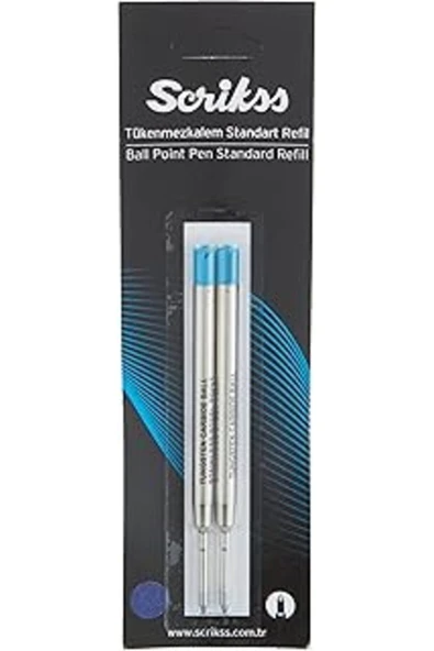 Kampus Kırtasiyem V Tükenmezkalem Refil 2'li Blister, 0.7 Mm Uç, Mavi ürün görseli