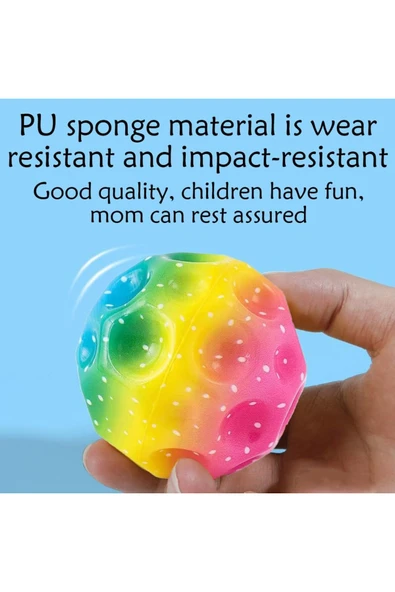 MİLKYADATOYS MİLKY ADA TOYS Bouncing Topu, kauçuktan zıplayan toplar, süper yüksek sıçrama Space Ball, Moon Ball - Resim 3