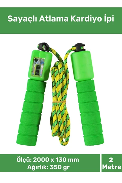 Kampus Kırtasiyem Premium Çok Renkli Sayaçlı Atlama Ipi Çocuklara Özel Atlama Ipi Çocuk Oyun Atlama Ipi Kardiyo Ipi ürün görseli 1