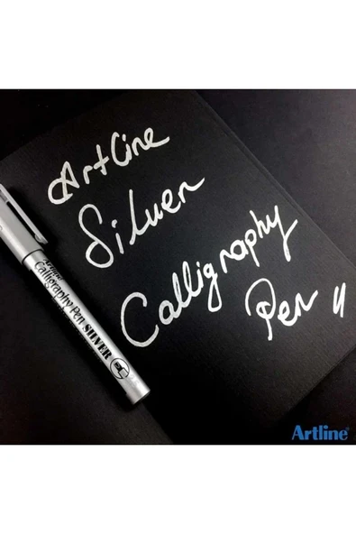 Artdeco lisans kırtasiye Kaligrafi Kalemi Kesik Uçlu 2.5 Mm Gümüş Ek993xf - Resim 3