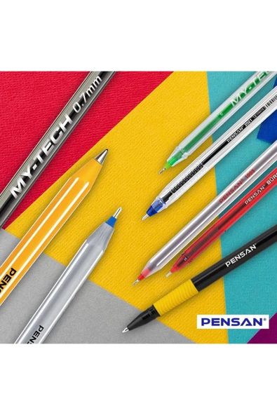 Pensan Offıcepen Tükenmez Kalem Kırmızı 60 Lı - Resim 3