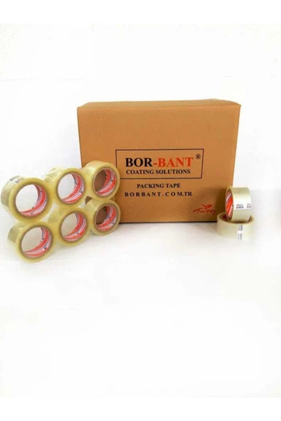 Mabber Kırtasiye Bor Bant 6'lı Şeffaf Koli Bandı 45x100 ürün görseli 1