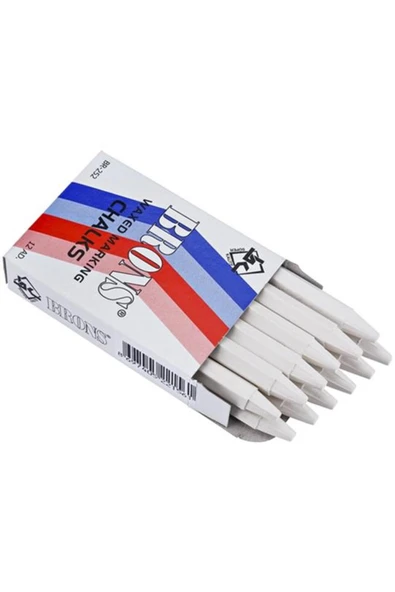 Brons Tebeşir Yuvarlak Yağlı Beyaz 12 Li Br 252 / Brons ürün görseli 1