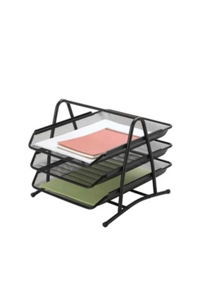 Ofica Ofıca Metal 3lü Evrak Rafı Siyah Fts20s Fx - Resim 2