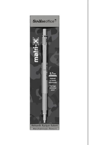 Scrikss MatriX 0.7mm Mekanik Kurşun Kalem Açık Gri - Şeffaf Kutu ürün görseli 1