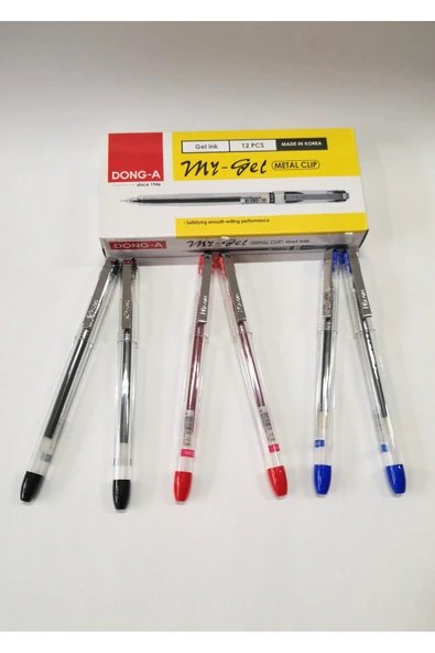 Donga Mygel My-Gel İğne Uçlu  Jel Kalem 0,5mm Metal Clip 6 Adet Birlikte ürün görseli 1