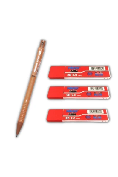 Mikro Şahin Kırtasiye 2.0 Mm Kalın Uçlu Versatil Kalem 1 Adet ve 2.0 Mm Kalın Uç Kırmızı 3 Adet ürün görseli 1