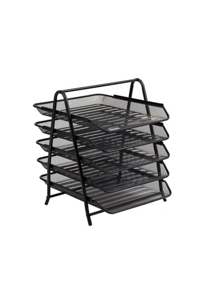 Mimaks Mrf-5 Evrak Rafı Metal Sabit 5 Bölmeli - Siyah ürün görseli