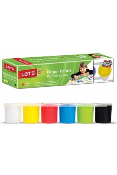 LET'S HAVE FUN 4'lü Oyun Hamuru - 6'lı Parmak Boyası - Resim 3