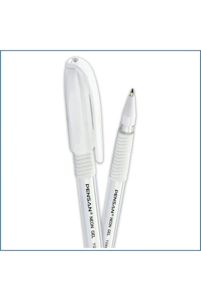 Pensan My King 1.0 Mm Beyaz Neon Gel Kalem 5 Adet - Resim 2