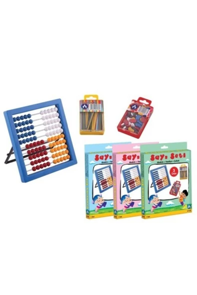 Ark kırtasiye Abaküs Fasülye Sayı Çubuğu Set ürün görseli