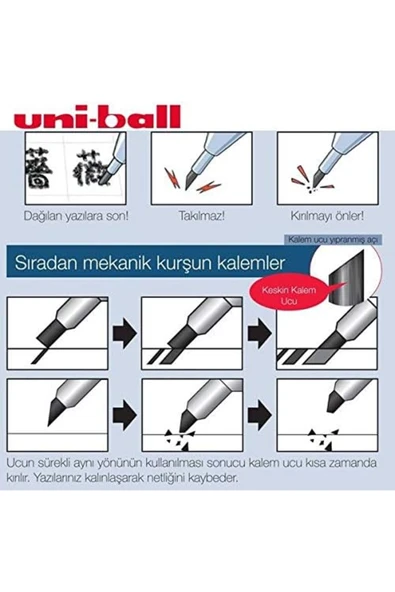 UNİ-BALL Uniball Kurutoga 0.7mm Mekanik Kurşun Kalem Siyah / M7-450T - Resim 3
