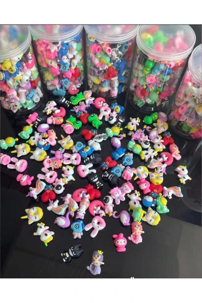 as alpa store Çocukların Sevdiği Değişik Figürlerle Dolu Mix Silikon Kalem Başlıkları (10 ADET) ürün görseli 1