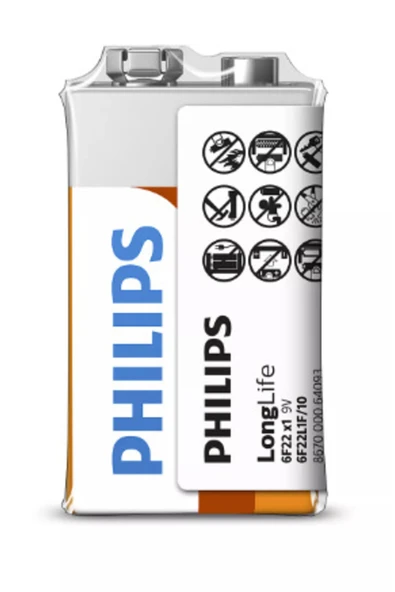 Philips Çinko 9v Pil 6f22l1f10 ürün görseli 1