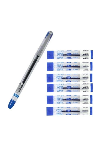 Donga Mygel Mavi My Gel 0.5mm Ince Iğne Uçlu Jel Kalem 1 Adet Ve Kalem Yedeği 6 Adet My-jel Pilot Kalem Y ürün görseli 1