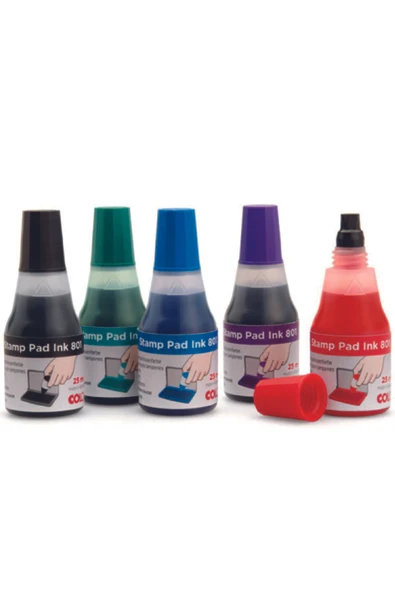 Colop 801 Istampa Kutusu Yüksek Kaliteli Su Bazlı Mürekkep 25 Ml Kırmızı ürün görseli 1