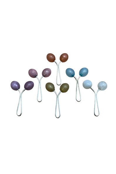 Kampus Kırtasiyem Eşarp, Türban, Şal, Klipsi - Tesettür Eşarp Ve Şal Klipsi - 6 Farklı Renk - 12'li Paket - Resim 4