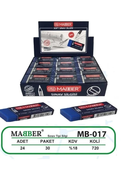 Mabber Kırtasiye Sınav Silgisi Tekli Türkiyenin   Silgilerinden - Resim 2
