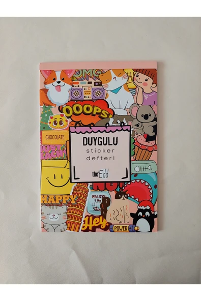 Kampüs Kırtasiyem Duygulu Sticker Kitapçığı 16 Sayfa - 24 * 17 cm / Defter Ajanda Çıkartma  Eğlenceli Sticker ürün görseli 1