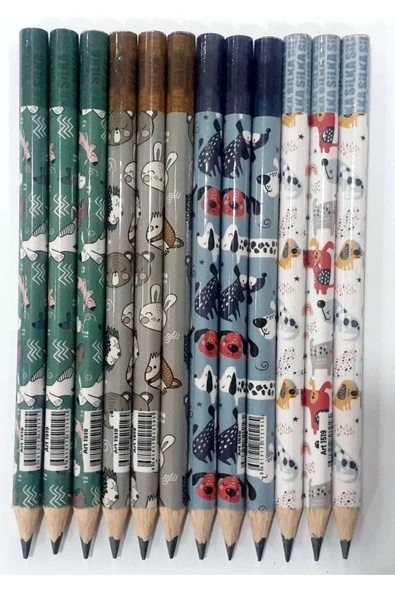 Silka 12 Li Dragon desenli jumbo Kurşun Kalem Karma renkler - Resim 2