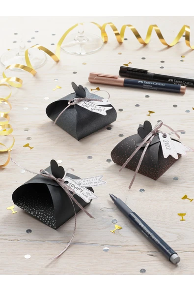 Faber Castell Metalik Markör Kalem 6'lı Set,Çok Yüzeyli Kullanım, Su Bazlı - Resim 3