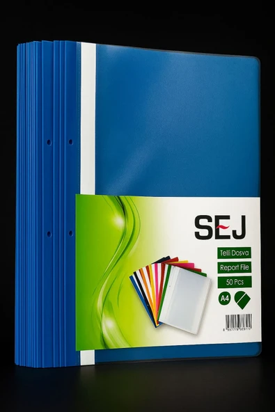 Umur Kırtasiye Telli Plastik Dosya Mavi 50 Li 1 Paket - Resim 2