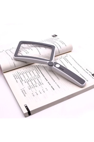 Choice 650mAh Magnifying Glass with10 LED Folding Handheld 4X Large Rectangle Lighted Magnifier with Dim... - Resim 2