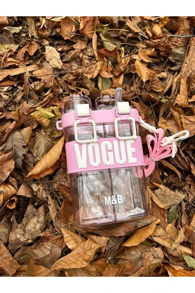 Kampus Kırtasiyem Okul Öğrenci Vogue Şık Tasarım Çift Bölmeli Çift İçimli Çocuk Suluk Matara ürün görseli 1