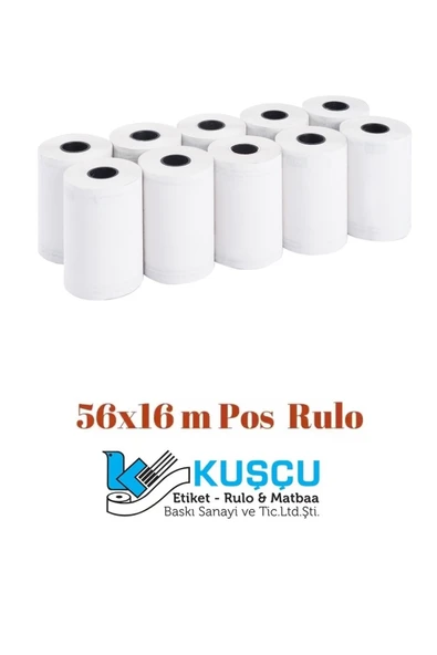 Kampus Kırtasiyem 56x16 Mt. Termal Pos Rulosu 10 Lu Paket ürün görseli 1