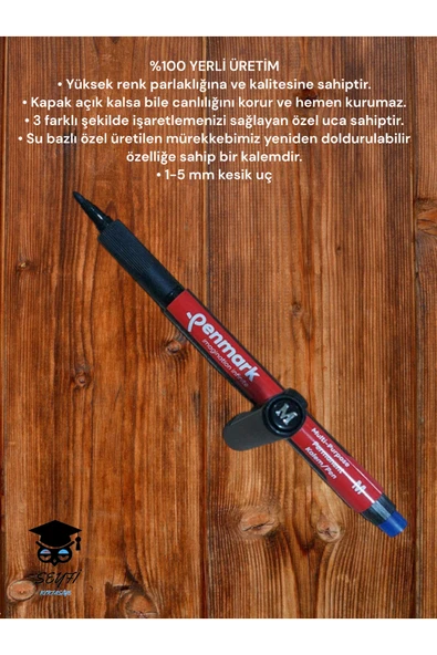 Kampus Kırtasiyem Asetat Kalemi M Uç 1.0 Mm %100 Yerli Üretim Permanent Kalem ürün görseli