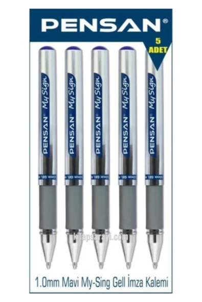 Pensan My-Sing Gel 1.0 mm Mavi Roller Imza Kalemi 5 Adet ürün görseli 1