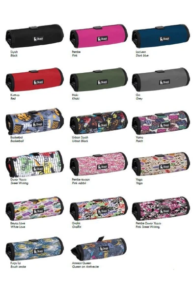 Okapi Kalem Çantası Sanatsal Karışık Desen Okp-114/as / ürün görseli 1