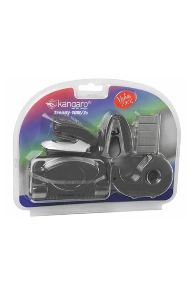 Kangaro Ofis Seti Siyah Trendy 10m/z5 Zımba Delgeç Tel Sökücü ürün görseli