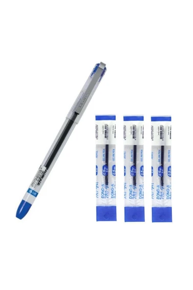 Donga Mygel Mavi My Gel 0.5mm Ince Iğne Uçlu Jel Kalem 1 Adet ve Kalem Yedeği 3 Adet My-jel Pilot Kalem Y ürün görseli 1