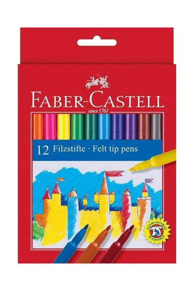 Faber Castell Unicolor Keçeli Kalem 12 Renk 554212 ürün görseli 1