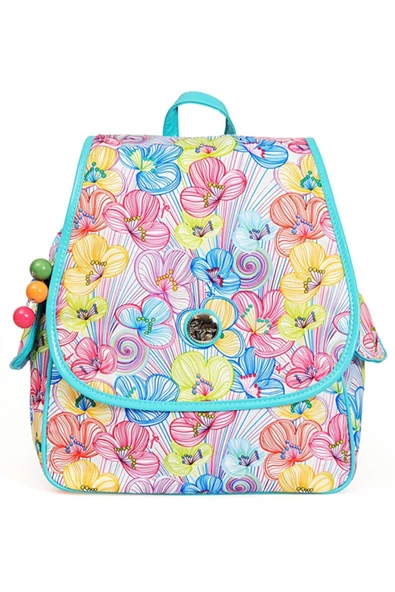 Yaygan Çanta 12526 Yaygan Fashıon Sırt Çanta Özel Çiçek Desenleri Alaçatı Mavisi ürün görseli 1