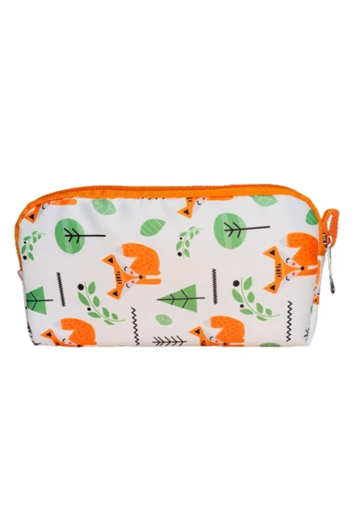 Penmark Turkey Çift Bölme çiçek  Desenli Kalemlik, Kumaş Kalem Kutusu - Resim 3