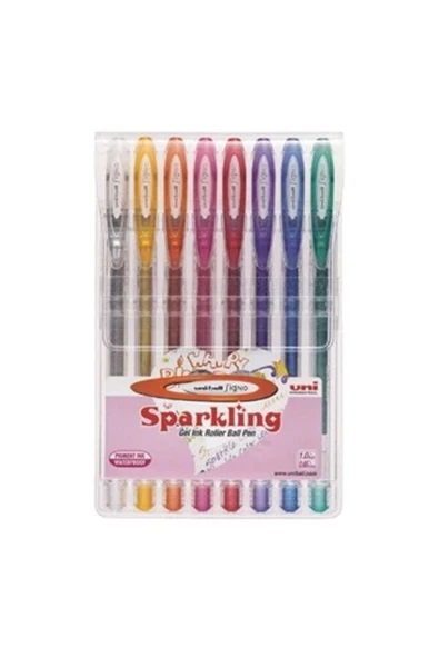 UNİ-BALL UNİBALL SİNGO SPARKLİNG 1,0 JEL KALEM 8Lİ ürün görseli 1