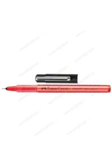 Faber Castell Faber-castell Vision 5415 Micro Roller Kalem 0.3 Mm Kırmızı - Resim 2