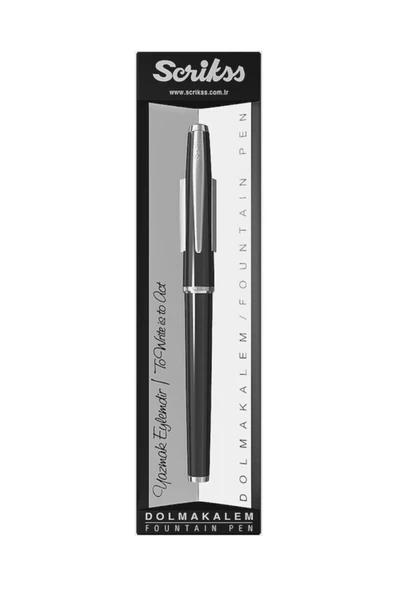 Scrikss Dolmakalem 33 Siyah Özel Kutulu Ve 6'lı Siyah Kartuş - Resim 3