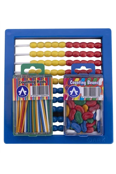 Ark kırtasiye 3'lü Ilkokul Seti Abaküs + Sayma Çubukları + Sayma Fasulyeleri - Resim 5